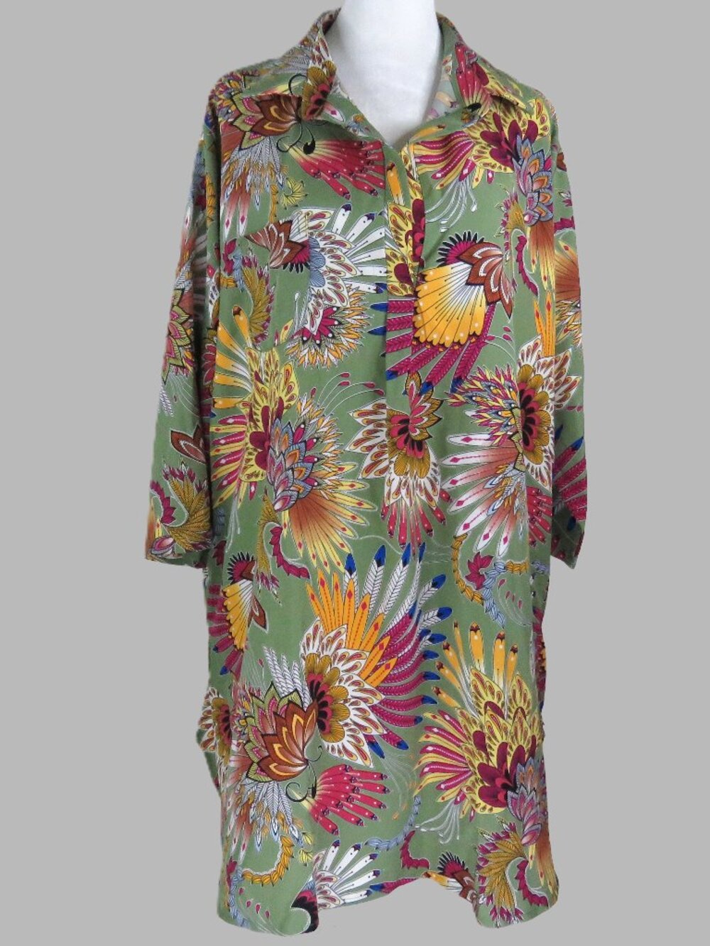 NWT Ekouaer Women's 3/4 Adjustable Sleeve Top or Coverup Size XL (C1918)
